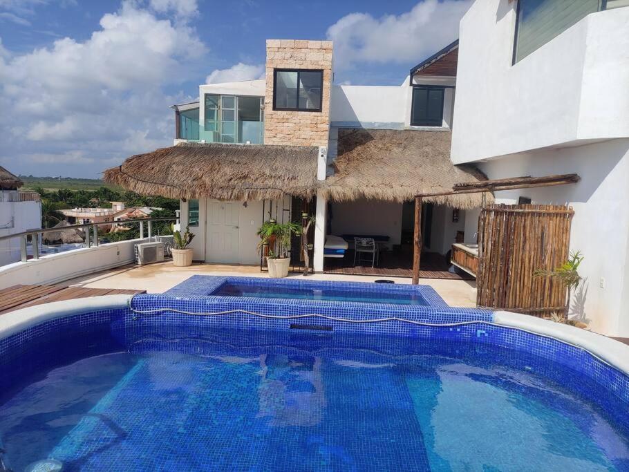 Bonita Habitacion Con Pequena Piscina A Aire Libre Puerto Morelos Extérieur photo